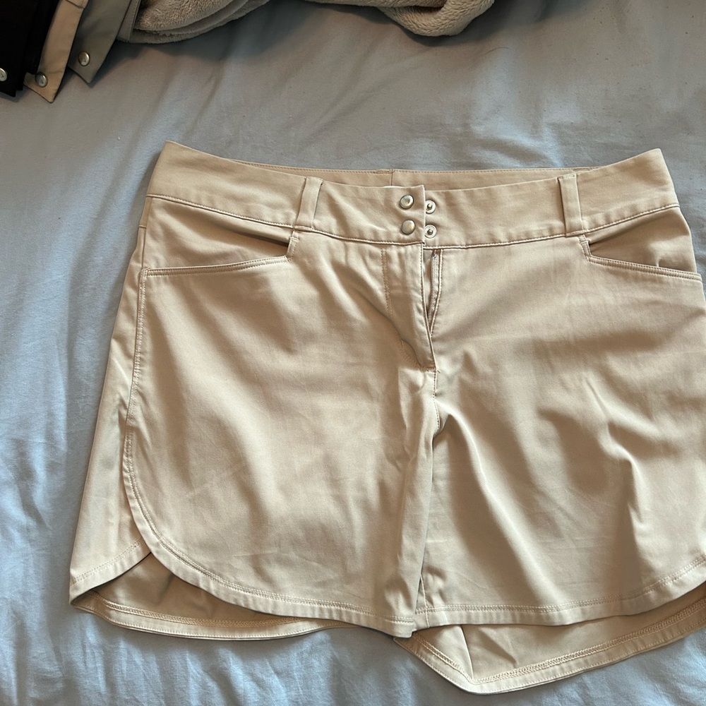 Women's Tan Adidas Essentials Golf Shorts